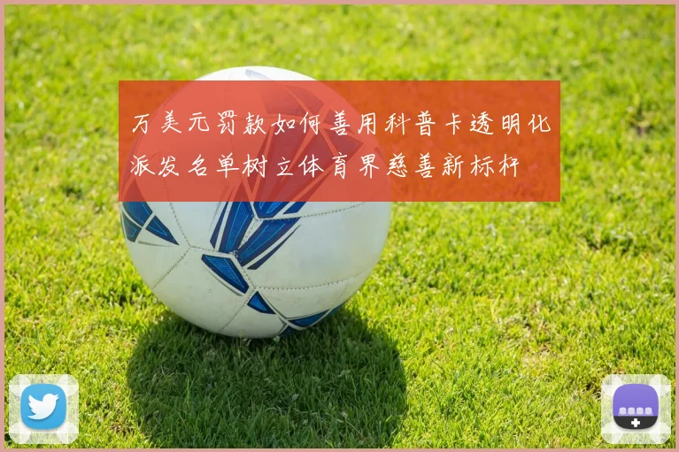 万美元罚款如何善用科普卡透明化派发名单树立体育界慈善新标杆